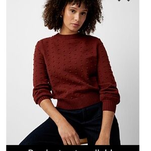 Contemporaine puff sleeve Pom Pom sweater